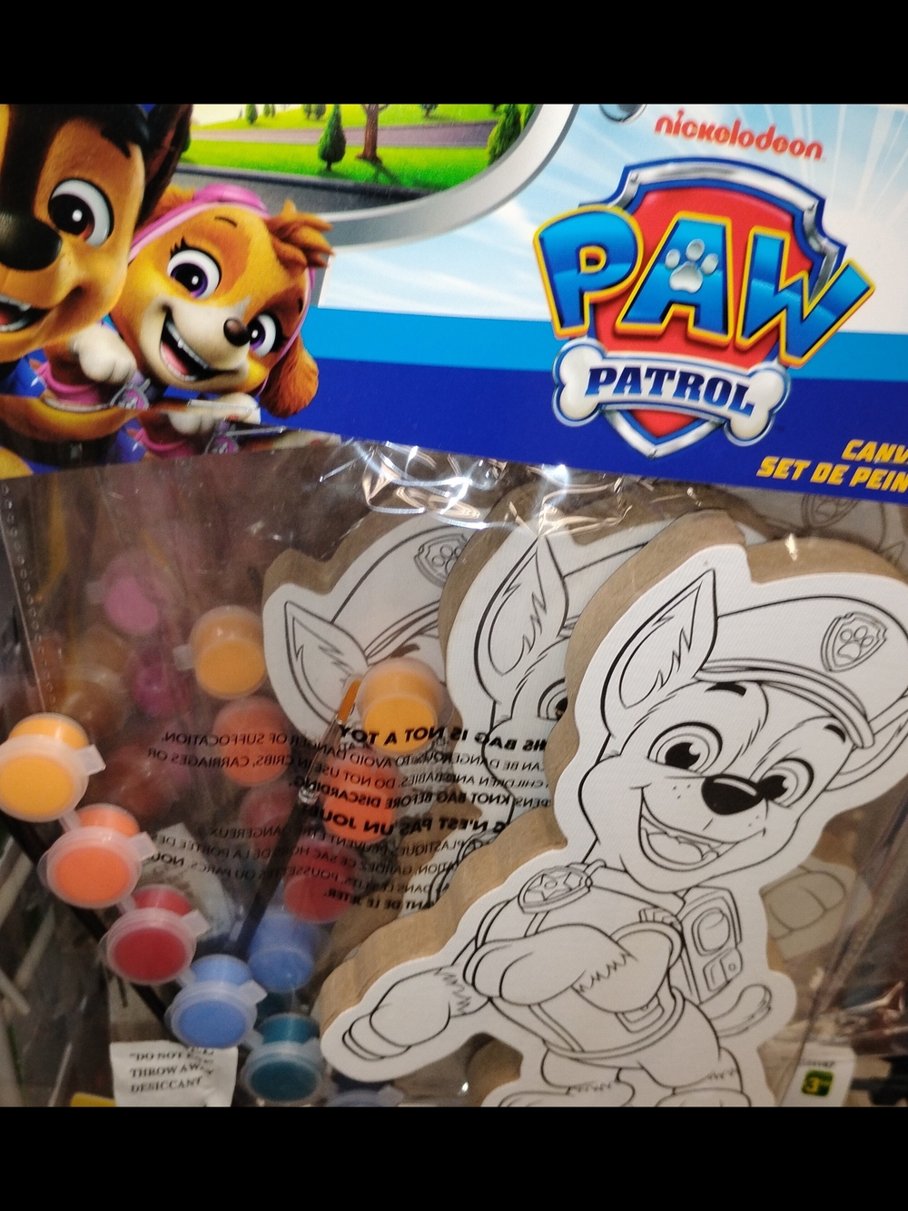 Paw Patrol Chase Canvas Paint Kit